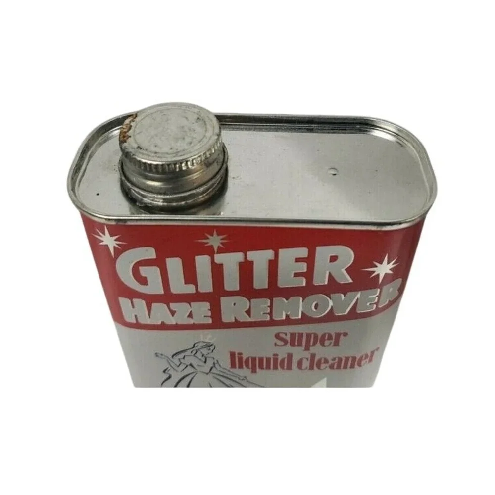 Vintage glitter haze remover handy oiler tin can advertising display‎ empty nos